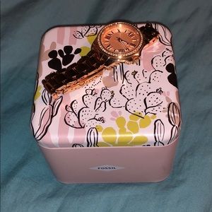 Rose Gold Fossil Watch